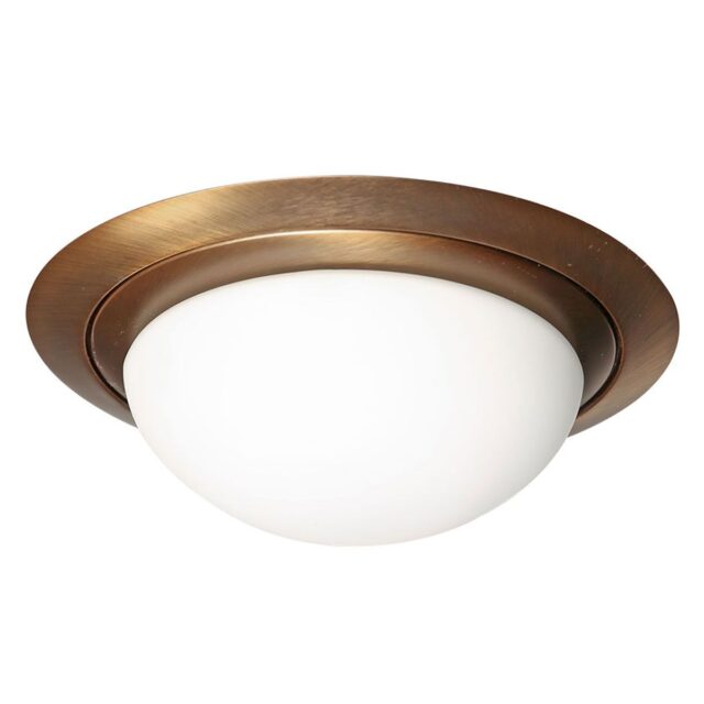 Plafonnière Ikaro | 1 lichts | brons & wit | Ø 30 cm - Afbeelding 6