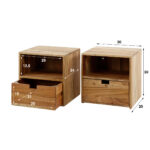 Hangende nachtkastjes Flat | set van 2 | 30x25x30 cm | acacia natuur - Afbeelding 5