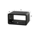 Nachtkastje hangend rib | Teakhout zwart - Afbeelding 4