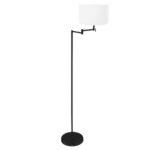 Vloerlamp Bella | 1 lichts | Wit, Zwart