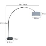Vloerlamp Sparkled Light | 1 lichts | Zwart - Afbeelding 6