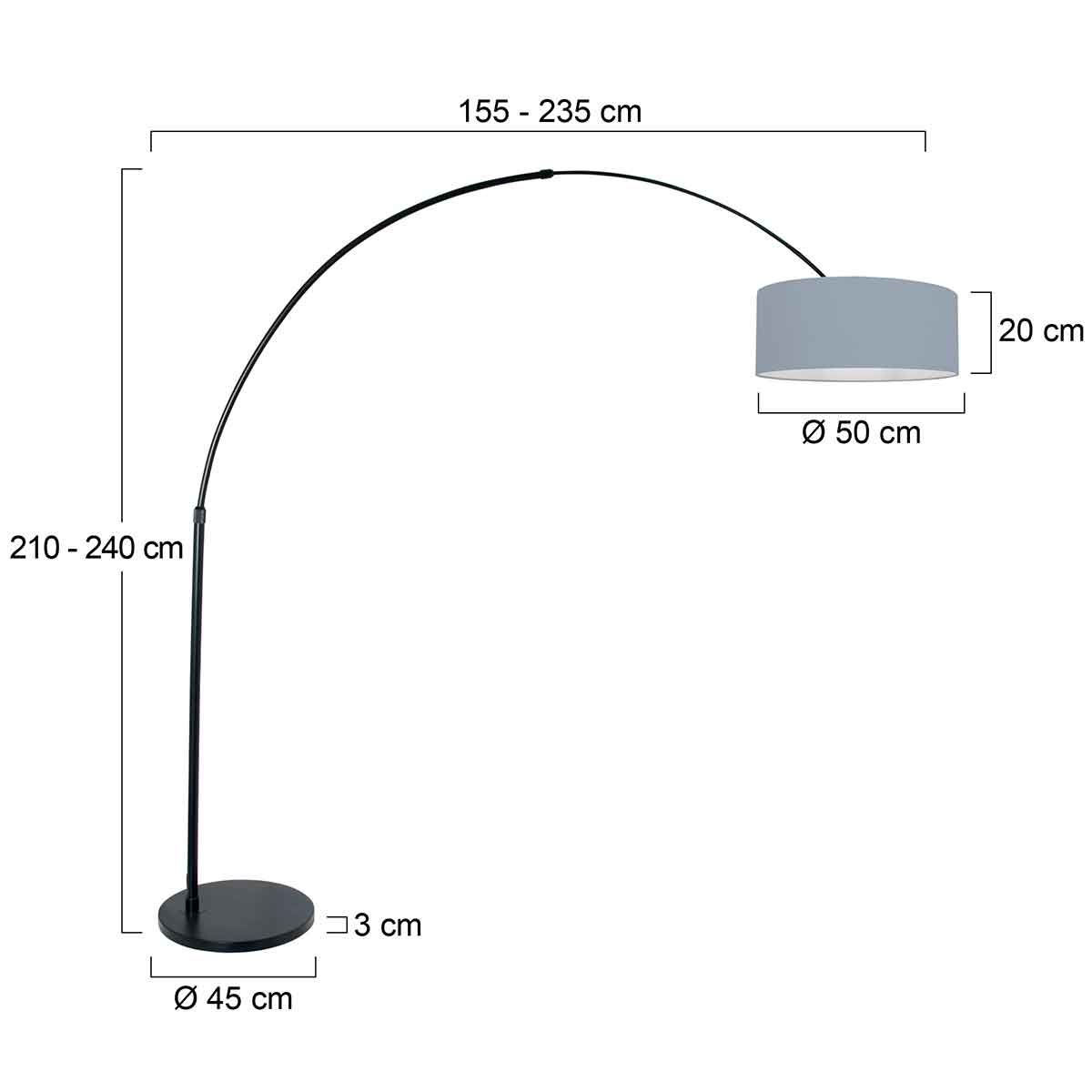 3929ZW-7 Vloerlamp Sparkled Light | 1 lichts | Zwart - Afbeelding 6