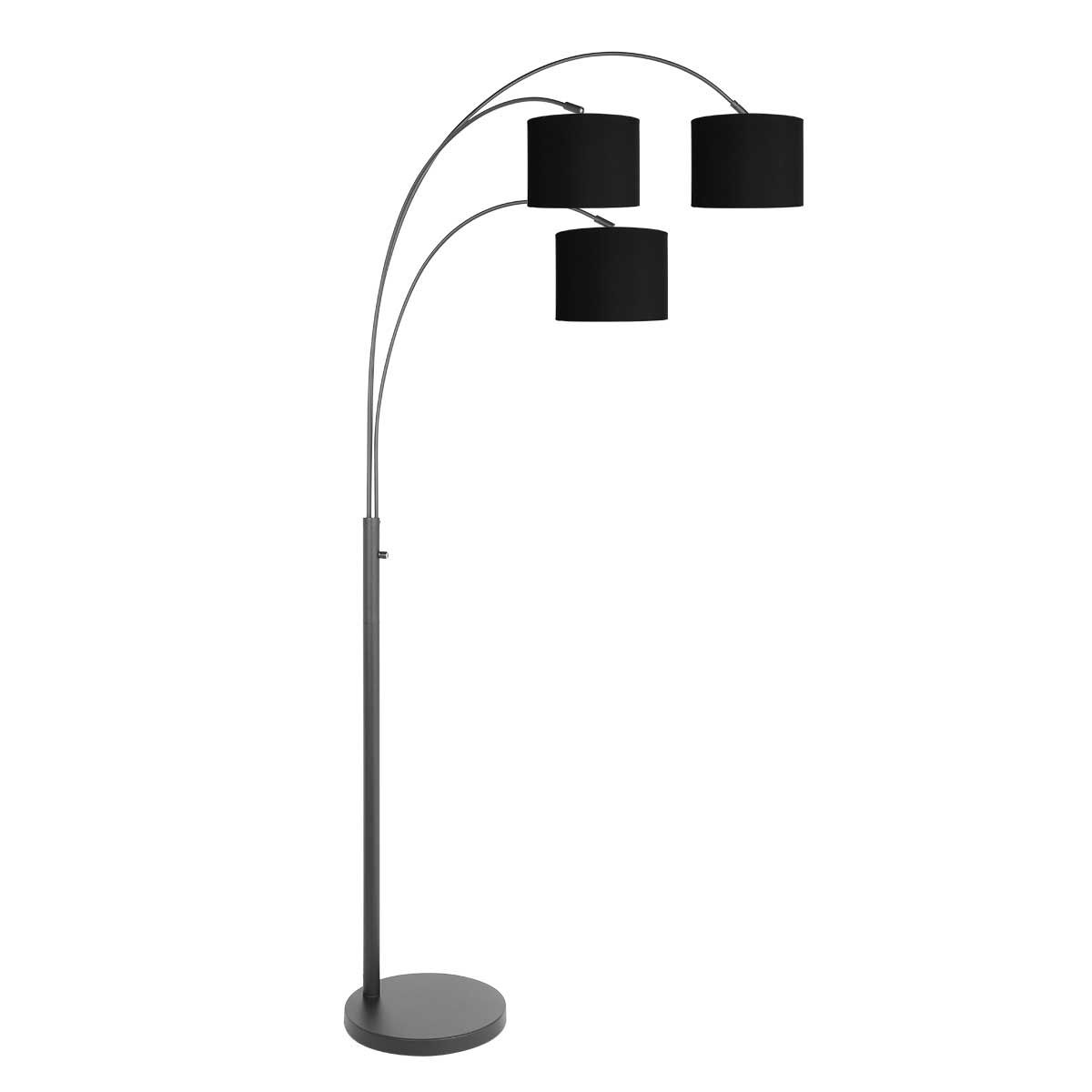 3977ZW Vloerlamp Sparkled Light | 3 lichts | Wit, Zwart - Afbeelding 1