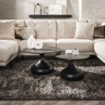 Salontafel set|2 drop shape | 3D zwart bruin