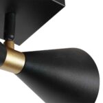 Wandlamp Preto | 2 lichts | Goud, Zwart - Afbeelding 5