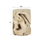 Bijzettafel natural line white | Teak wit - Afbeelding 4