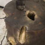 Bijzettafel round grey and gold | Grijs - Afbeelding 2