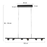 Hanglamp Marcadore | 6 lichts | Zwart - Afbeelding 6