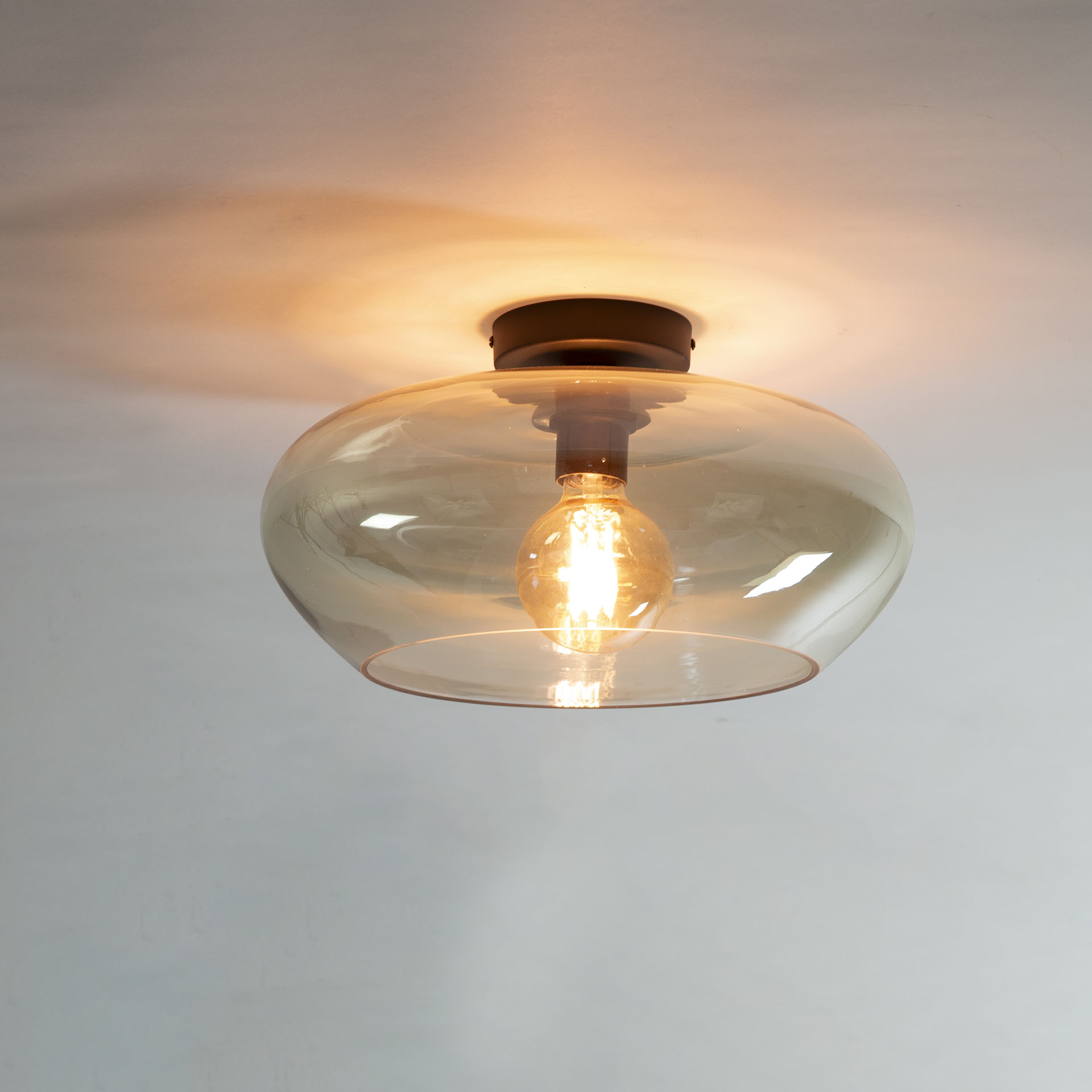 7767_39A_1 Plafondlamp elevate glass | Amber color glas - Afbeelding 1