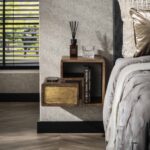 Nachtkastje Set|2 brass | Massief mango zandkleur - Afbeelding 5