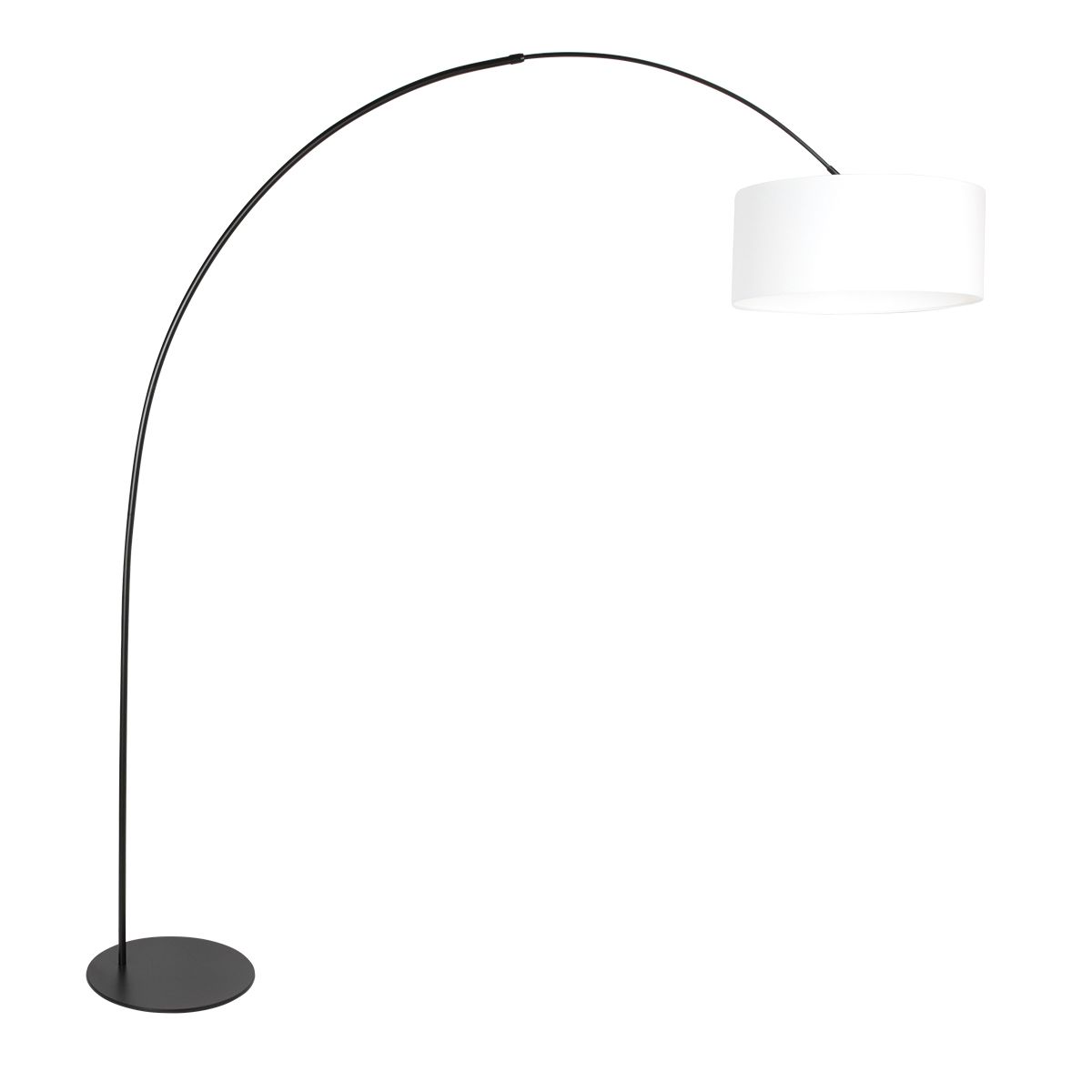 4267ZW Vloerlamp Anne-Curve | 1 lichts | Zwart - Afbeelding 1