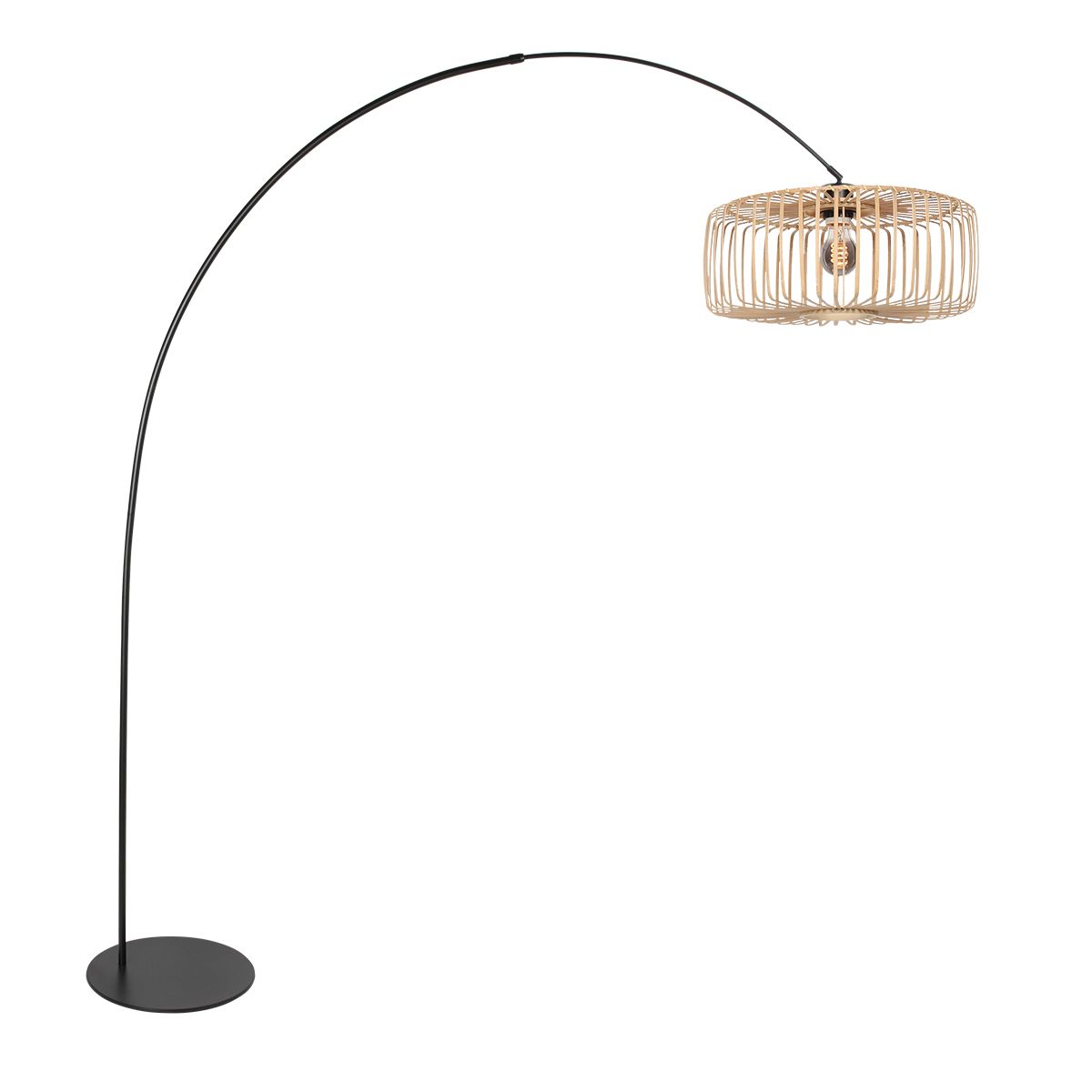 4275ZW Vloerlamp Anne-Curve | 1 lichts | Zwart - Afbeelding 1