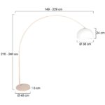 Vloerlamp Sparkled Light | 1 lichts | Crème, Wit - Afbeelding 6