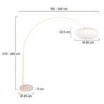 Vloerlamp Sparkled Light | 1 lichts | Crème, Wit - Afbeelding 6