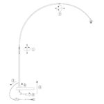 Vloerlamp Sparkled Light | 1 lichts | Crème, Wit - Afbeelding 7