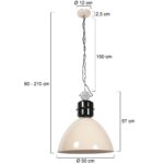 Hanglamp Frisk | 1 lichts | Crème, Wit - Afbeelding 7