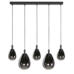 Hanglamp Glimsy | 5 lichts | Zwart - Afbeelding 2