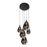 Hanglamp Glimsy | 5 lichts | Zwart - Afbeelding 8