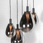 Hanglamp Glimsy | 5 lichts | Zwart - Afbeelding 10