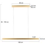 Hanglamp BrightLine | 2 lichts | Goud - Afbeelding 6