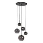 Hanglamp HaloSwap | 5 lichts | Zwart