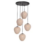 Hanglamp HaloSwap | 5 lichts | Crème, Wit, Zwart - Afbeelding 6