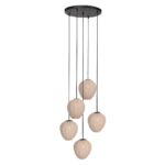 Hanglamp HaloSwap | 5 lichts | Crème, Wit, Zwart
