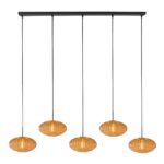 Hanglamp HaloSwap | 5 lichts | Amberkleurig, Zwart